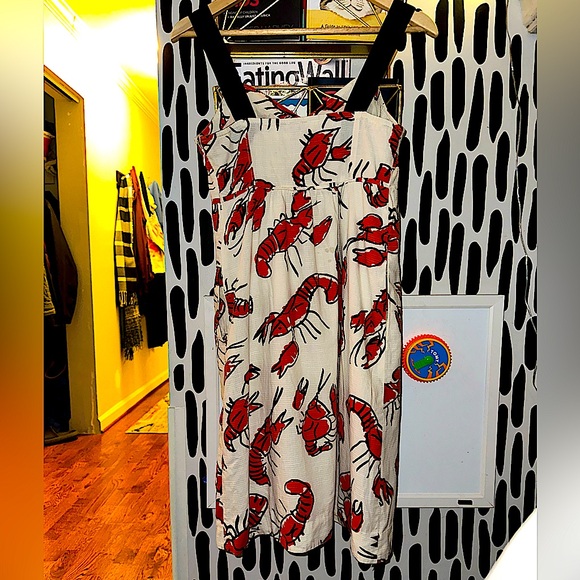Anthropologie - Edme’ & Esyllte Salty Seas Lobster Print Cotton Dress - Size 4 - Picture 9 of 9